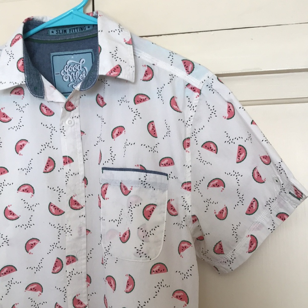 Good Vibes Watermelon Men’s Shirt SZ M